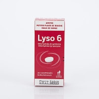 Lyso 6 Aphtes, Petites Plaies de Bouche 30 cps sub (Chlorhydrate de Pyridoxine, Lysozyme)