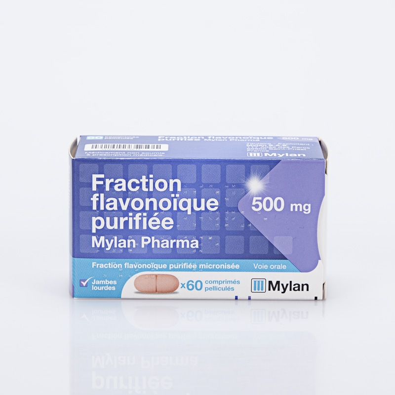 Fraction Flavonoique Purifiee Mylan 500mg 60 Comprimés