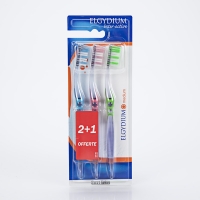 ELGYDIUM Inter-active Brosse à Dents Medium Lot de 3