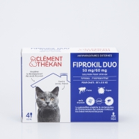 CLEMENT THEKAN Fiprokil Duo Pour Chats 4 Pipettes