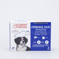 CLEMENT THEKAN Fiprokil Duo Pour Chiens de 10 à 20 kg 4 Pipettes