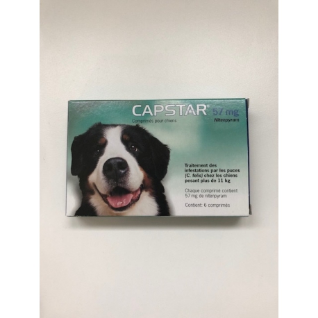 CAPSTAR 57 mg Anti-Parasitaire pour Chiens 6 comprimés