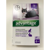 BAYER Advantage 80 Pour Chats et Lapins 4 Pipettes