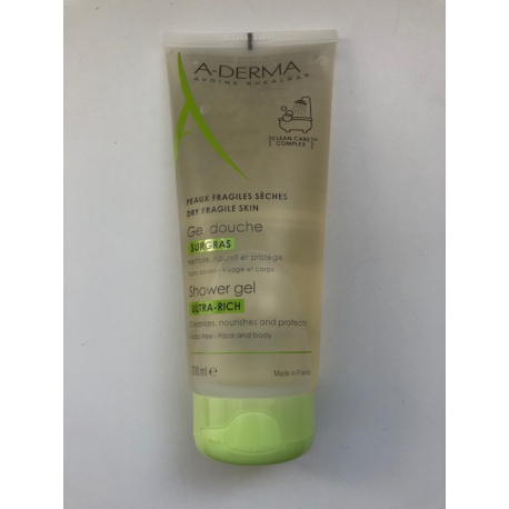 A-DERMA Gel Douche Surgras à l'Avoine 200 ml