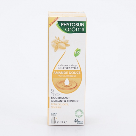 PHYTOSUN AROMS Huile Végétale Amande Douce Bio 50 ml