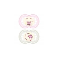 MAM Sucette Nuit Silicone + mois Garçon lot de 2