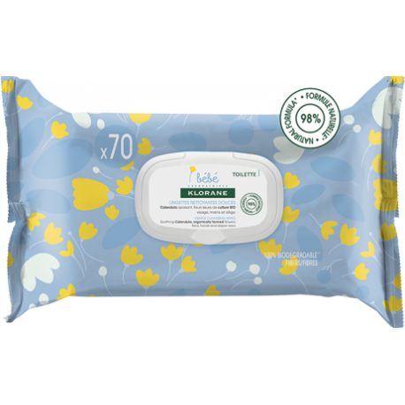 Klorane Bebe Lingettes Nettoyantes Douces 70 Lingettes Mon Armoire A Pharmacie Com