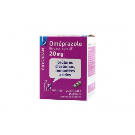 OMEPRAZOLE 20mg Biogaran conseil 14 gélules (Omeprazole)