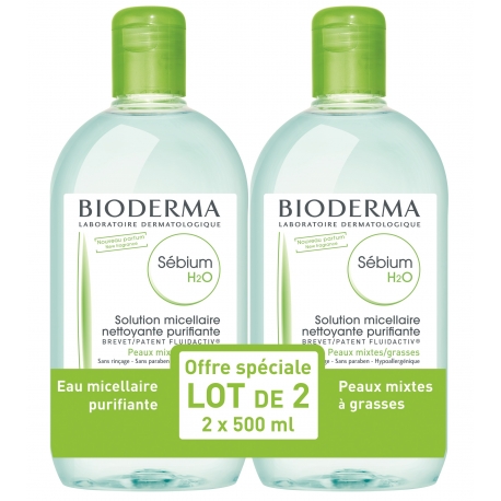 BIODERMA Sébium H20 500ml Lot de 2