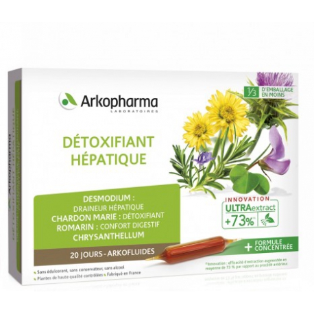 Arkofluides Détoxifiant Hépatique 20 ampoules