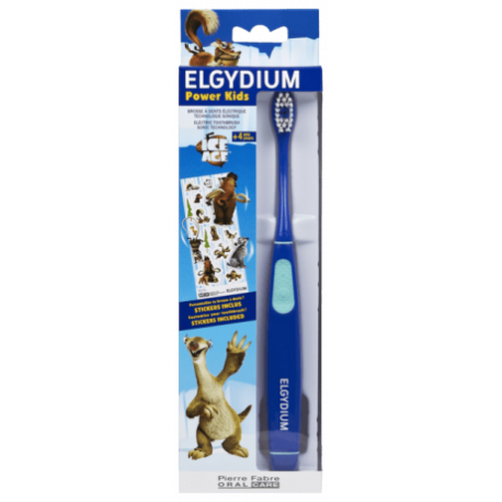 Elgydium Power Kids Brosse à Dents Eléctrique L'Age de Glace + 4 ans Bleu