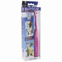 ELGYDIUM Power Kids Brosse à Dents Electrique L'Age de Glace + 4 ans Rose