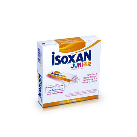 ISOXAN Junior 20 Sticks Goût Fruits Rouges