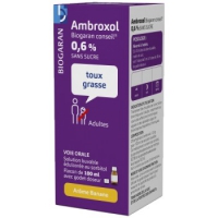 AMBROXOL Sirop 0.6% S/S Toux Grasse 100 ml