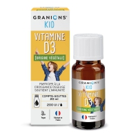 Granions Kid Vitamine D3  Origine Végétales Gouttes 20 ml