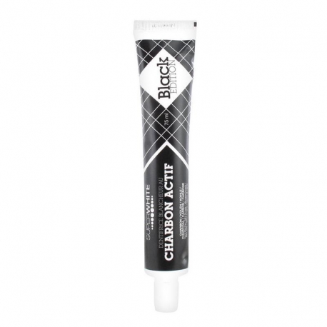 SUPERWHITE Black Edition Dentifrice Blancheur au Charbon Actif 75 ml