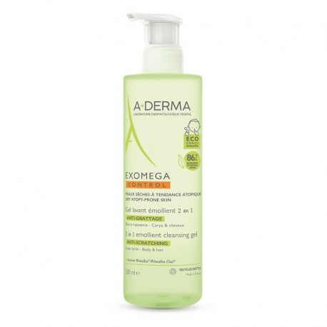 A-DERMA Exomega Control Gel lavant émollient 2 en 1