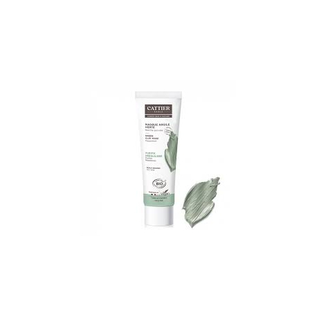 CATTIER Masque Argile Verte Menthe Poivrée  Purifie Bio 100 ml