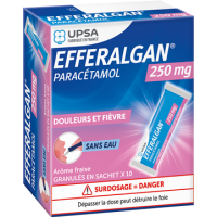 EFFERALGAN  250mg Fraise 10 sachets  (Paracétamol)