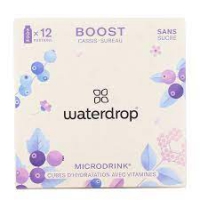 WATERDROP Microdrink Cubes d'Hydratation Cassis et Fleur de Sureau S/S 12 Capsules