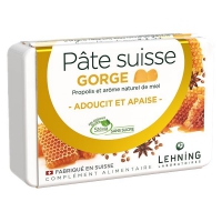 LEHNING Pâte Suisse Propolis et Miel Sans Sucre  40 gommes