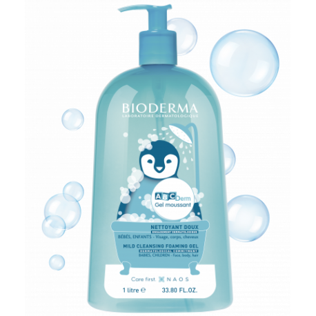 BIODERMA ABCDerm gel moussant 1litre