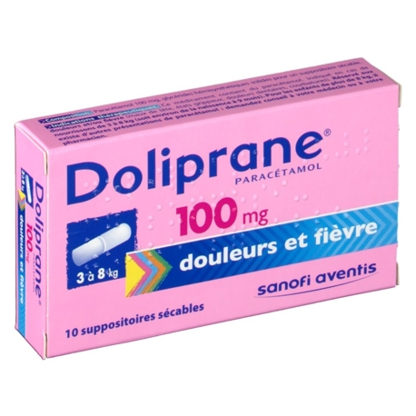 DOLIPRANE 100mg suppositoire (Paracétamol)