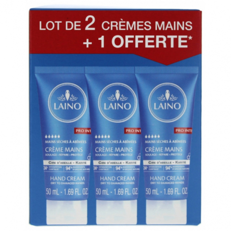 LAINO Crème Mains Pro Intense 2 Tubes + 1 OFFERT