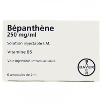 Bépanthène Bayer Dexpanthénol (vitamine B5) Solution Injectable I.M 6 ampoules de 2 ml
