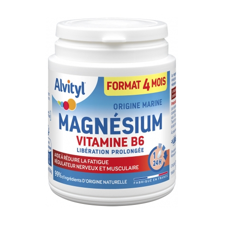 ALVITYL Magnésium Marin et Vitamine B6 format 4 mois 120 cps