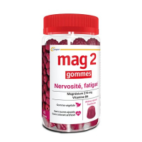 Mag 2 Gommes Framboise Nervosité, fatigue 45 gommes