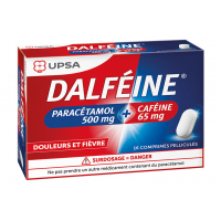 DALFEINE Paracétamol 500mg/Caféine 65 mg 16 cps