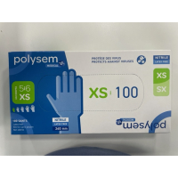 Gants Polysem Nitrile Taille XS 5-6 boite de 100 non poudré