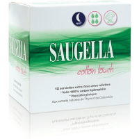 Saugella Cotton Touch Serviettes Extra-fines de Nuit 14 Serviettes