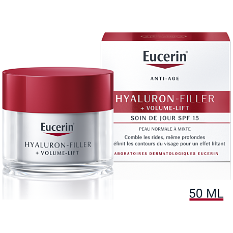 Eucerin Hyaluron-Filler+ Volume-Lift Soin de Jour SPF 15 Peau Sèche 50 ml