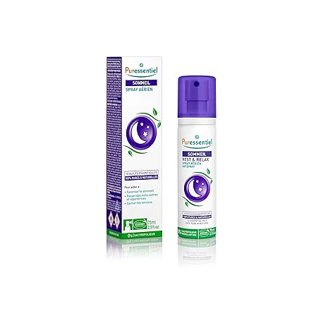 PURESSENTIEL Sommeil Détente Spray Aérien 200 ml + 1 Rollon Stress Offert