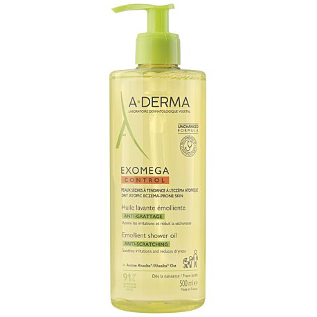 A-DERMA Exomega Control Huile lavante émolliente Anti-grattage 500 ml