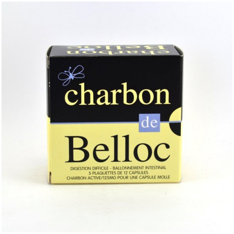 Charbon de Belloc Ballonement Intestinal 60 Capsules