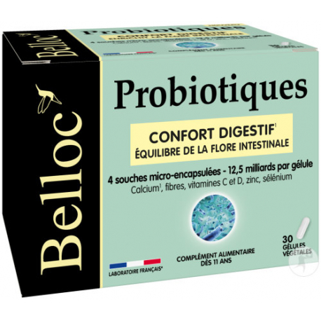 Belloc Probiotiques Confort Digestif 30 gélules
