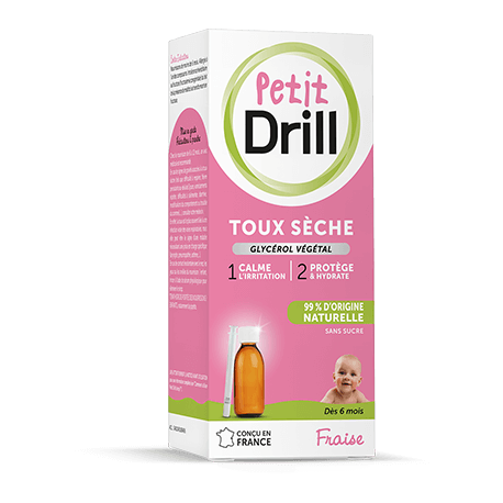 Petit Drill Sirop Toux Sèche Fraise Sans Sucre 125 ml