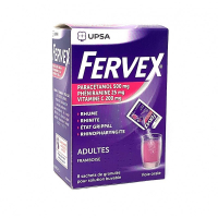FERVEX Adulte 8 sachets  sans sucre (Paracétamol,Vitamine C,Phéniramine)