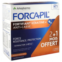 Arkopharma FORCAPIL Fortifiant Kératine+ Anti-casse 2+1 mois OFFERT