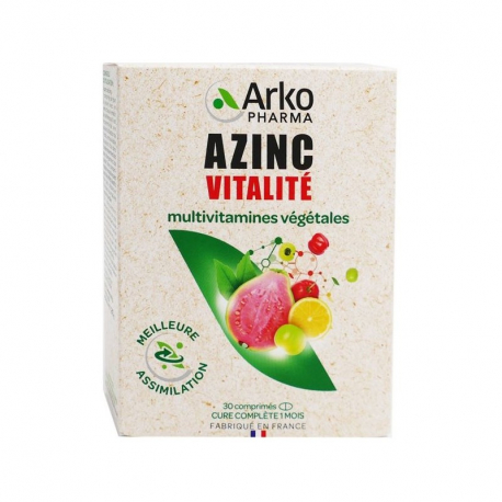 Arkopharma Azinc Vitalité Multivitamines Végétales 30 comprimés
