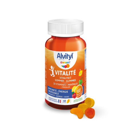 ALVITYL Vitalité Gommes 10 Vitamines 60 Gommes