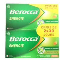 BEROCCA Energie 60 cp eff  (Vit B1,B2,B6,B3,B5,H,B9,C,Carbonate de calcium,Mg,Zn) Sans/Sucre