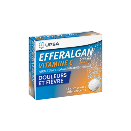 EFFERALGAN Vitamine C 500/200 mg 16 cp (Paracétamol, vit C)