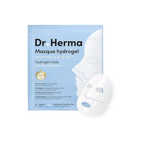 Dr Herma Masque Hydrogel Hydratation et Eclat 1 masque