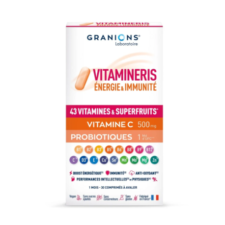 GRANIONS Vitamineris Energie & Immunité 30 cps