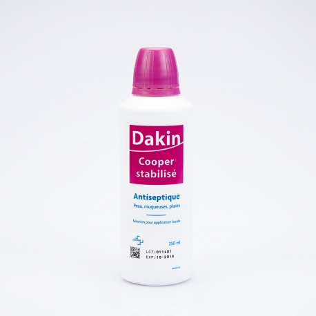 DAKIN solution pour application locale 250ml (Hypochlorite de sodium)