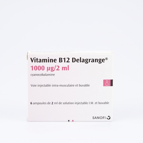 VITAMINE B12 Delagrange 1000µg/2ml (Cyanocobalamine)